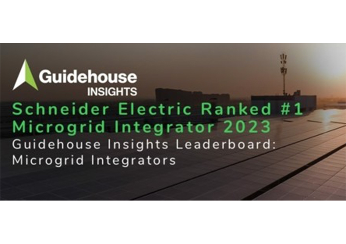 foto Schneider Electric se clasifica en el primer puesto en el informe de Guidehouse Insights sobre integradores de microgrids.